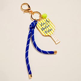 La Dolce Vita Pickleball Paddle Knot Strap Keychain Bag Charm