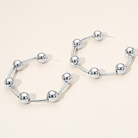 Bold Beaded Hoop Earrings