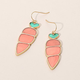 Carrot Charm Dangle Earrings