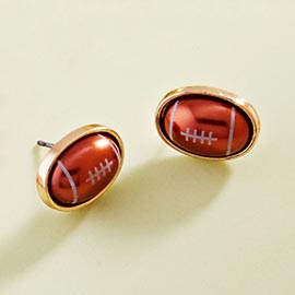 Pearly Football Stud Earrings