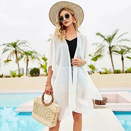 Lightweight Open Front Beach Cover Up Kimono Ponch