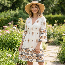 Boho Print Tunic Dress