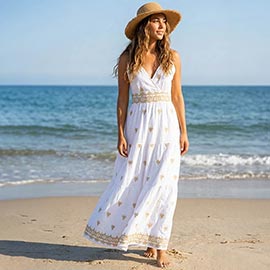 Boho Spaghetti Strap Maxi Dress