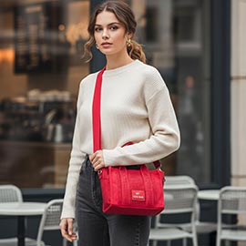 Rhinestone Studded Small Top Handle Crossbody Bag