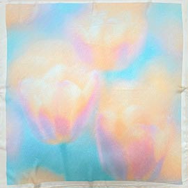 Aurora Printed Square Silky Satin Bandana Scarf
