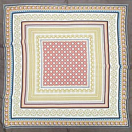 Boho Geometric Printed Square Silky Satin Bandana Scarf