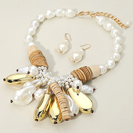 Bold Multi Charm Beaded Chunky Statement Necklace