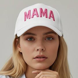 MAMA Embroidered Solid Baseball Cap