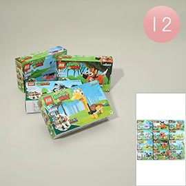 12PCS - Animal World Building Block Toy