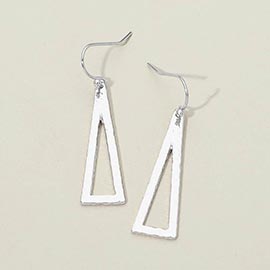 Geometric Metal Open Triangle Drop Earrings