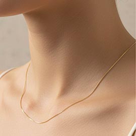 Gold Dipped Delicate Box Chain Necklace