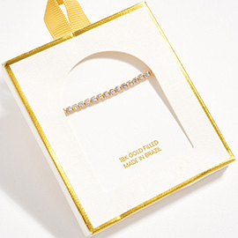 18K Gold Filled Classic Tennis Chain Bracelet