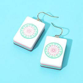 Mahjong Tile Drop Earrings