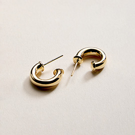 18K Gold Filled Chunky Mini Hoop Earrings