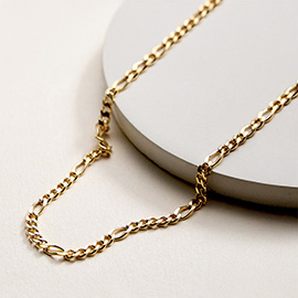 18K Gold Filled Curb Chain Necklace