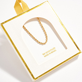 18K Gold Filled Rope Chain Necklace