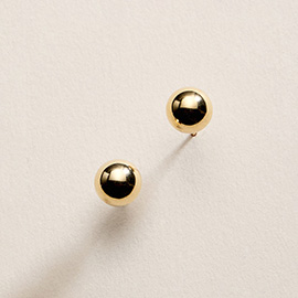 18K Gold Filled Ball Stud Earrings