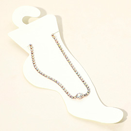 Rhinestone Cluster Evening Anklet