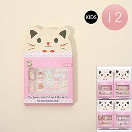 12PCS - Kids Press On Nail Set