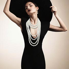 Multi Layered Pearl Statement Necklace