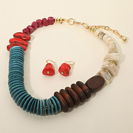 Chunky Mixed Resin Beaded Statement Necklace
