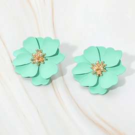 Layered Petal Flower Earrings