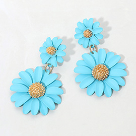 Double Floral Drop Earrings