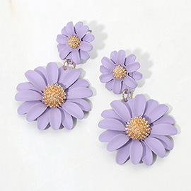 Double Floral Drop Earrings