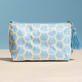 Shell Pattern Tassel Multi Purpose Portable Pouch Bag