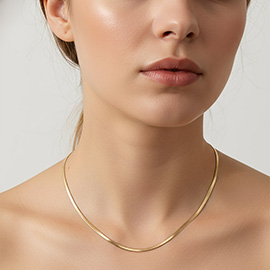 Gold Dipped Minimal Slim Chain Necklace
