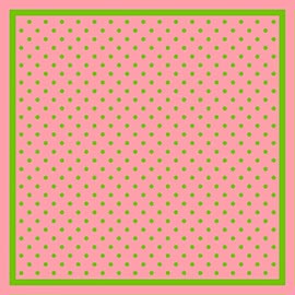 Polka Dot Pattern Printed Square Silky Satin Bandana Scarf
