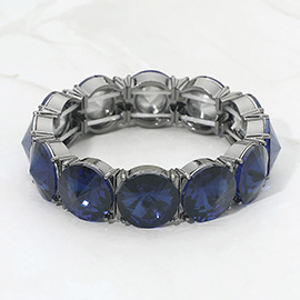 Round Stone Stretch Evening Bracelet