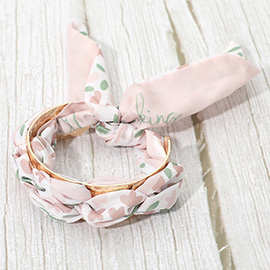 Adjustable Fabric Scarf Knot Wrap Metal Cuff Bracelet