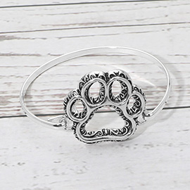 Antique Metal Open Paw Bangle Bracelet