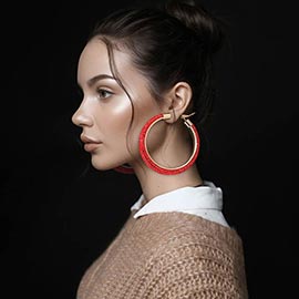 Bold Bling Studded Hoop Statement Earrings