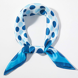 Polka Dot Pattern Square Bandana Scarf