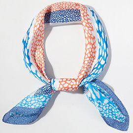 Abstract Leopard Print Square Bandana Scarf