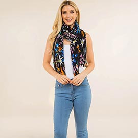 Floral Print Shoulder Wrap Scarf