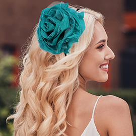 Layered Mesh Fabric Flower Headband