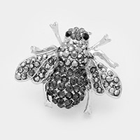 Honey Bee Crystal Rhinestone Pin Brooch