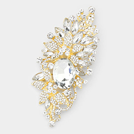 Floral Crystal Rhinestone Brooch / Pendant