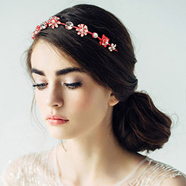 Blossom Flower Crystal Pearl Headband