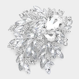 Floral Crystal Rhinestone Bouquet Brooch / Pendant