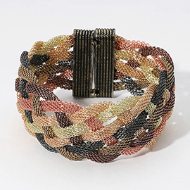 Braided Metal Mesh Magnetic Bracelet