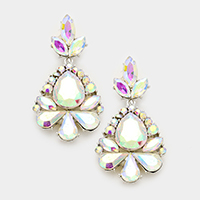 Marquise Crystal Statement Evening Earrings