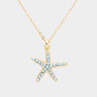 Beaded Starfish Pendant Necklace