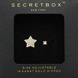 SECRET BOX_14K Gold Dipped CZ Star Ring