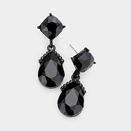 Marquise Crystal Teardrop Dangle Evening Earrings