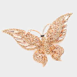 Glass Crystal Butterfly Pin Brooch