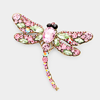 Crystal Rhinestone Dragonfly Brooch / Pendant